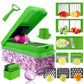 Green Multifunctional 14 in 1 Vegetable Chopper - 10 Blades