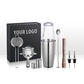 Custom Logo Stainless Steel 10-piece Bartender Gift Set Bar Tools Kit Cocktail Shaker Set