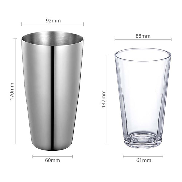 Custom Logo Stainless Steel 10-piece Bartender Gift Set Bar Tools Kit Cocktail Shaker Set