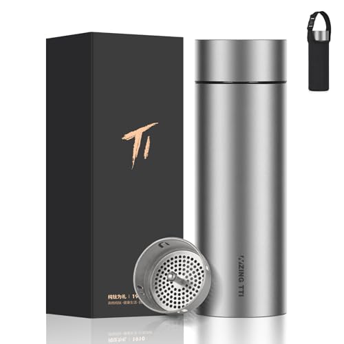 450ML Titanium Water Bottle with Tea Infuser