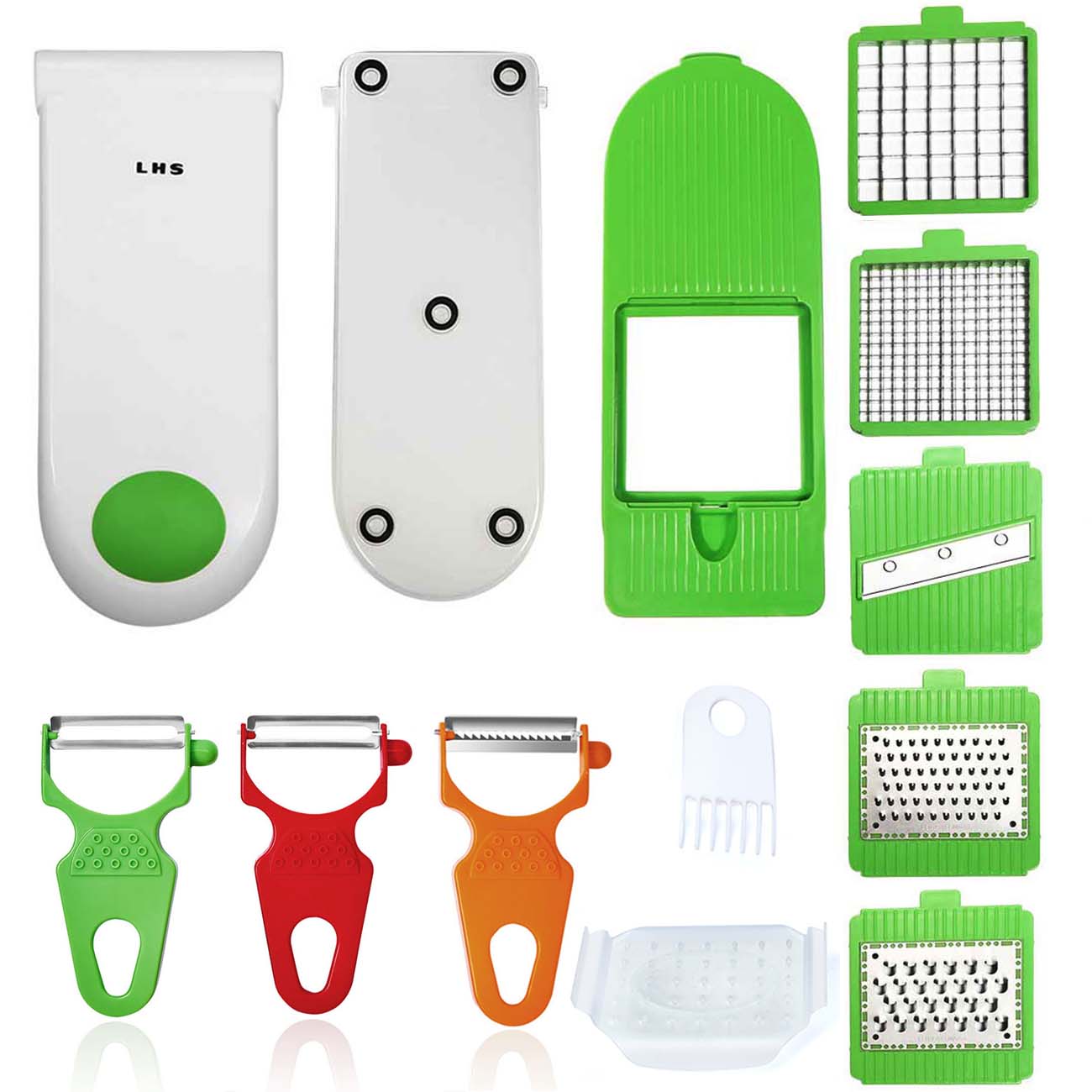 8-in-1 Deluxe Gemüseschneider – Grün 