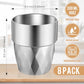 8 Pack of 10 oz Double Layer Insulated Stainless Steel Cups