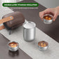 Titanium Teapot Set, 3 Cups with Infuser