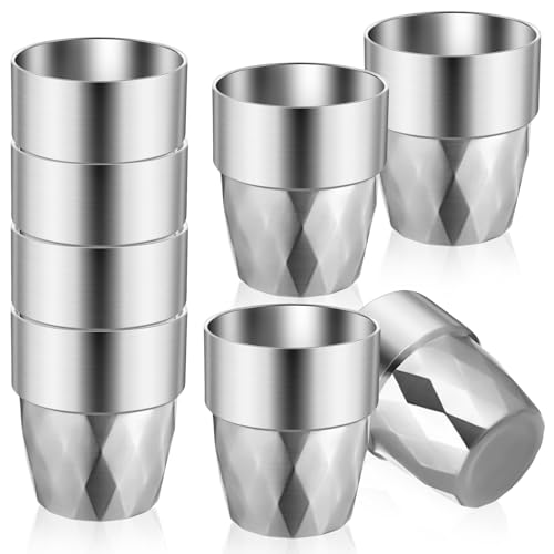 8 Pack of 10 oz Double Layer Insulated Stainless Steel Cups