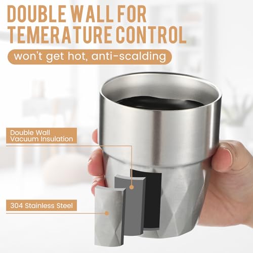 8 Pack of 10 oz Double Layer Insulated Stainless Steel Cups