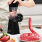 Manual Meat Grinder with Stainless Steel Blades -Black