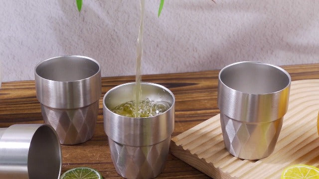 8 Pack of 10 oz Double Layer Insulated Stainless Steel Cups