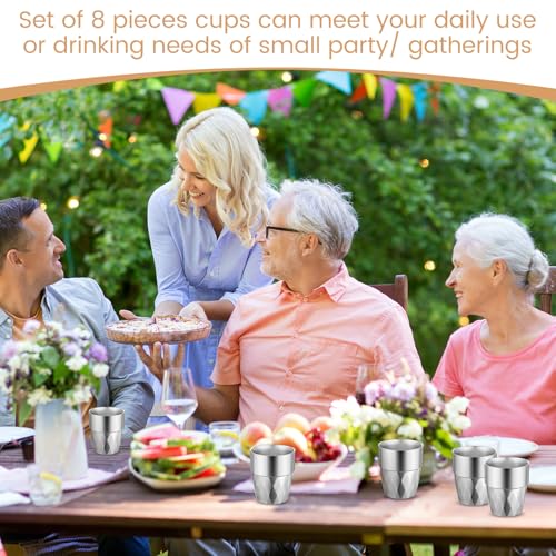 8 Pack of 10 oz Double Layer Insulated Stainless Steel Cups