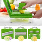 Green Multifunctional 14 in 1 Vegetable Chopper - 10 Blades