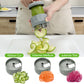 All-in-1 Mandoline Slicer Spiralizer & Chopper - Gray