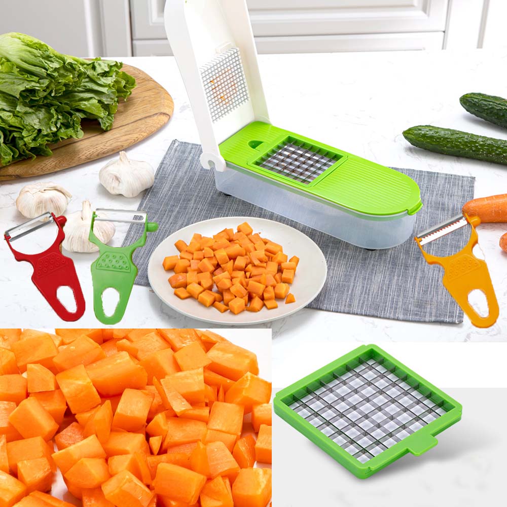 8-in-1 Deluxe Gemüseschneider – Grün 