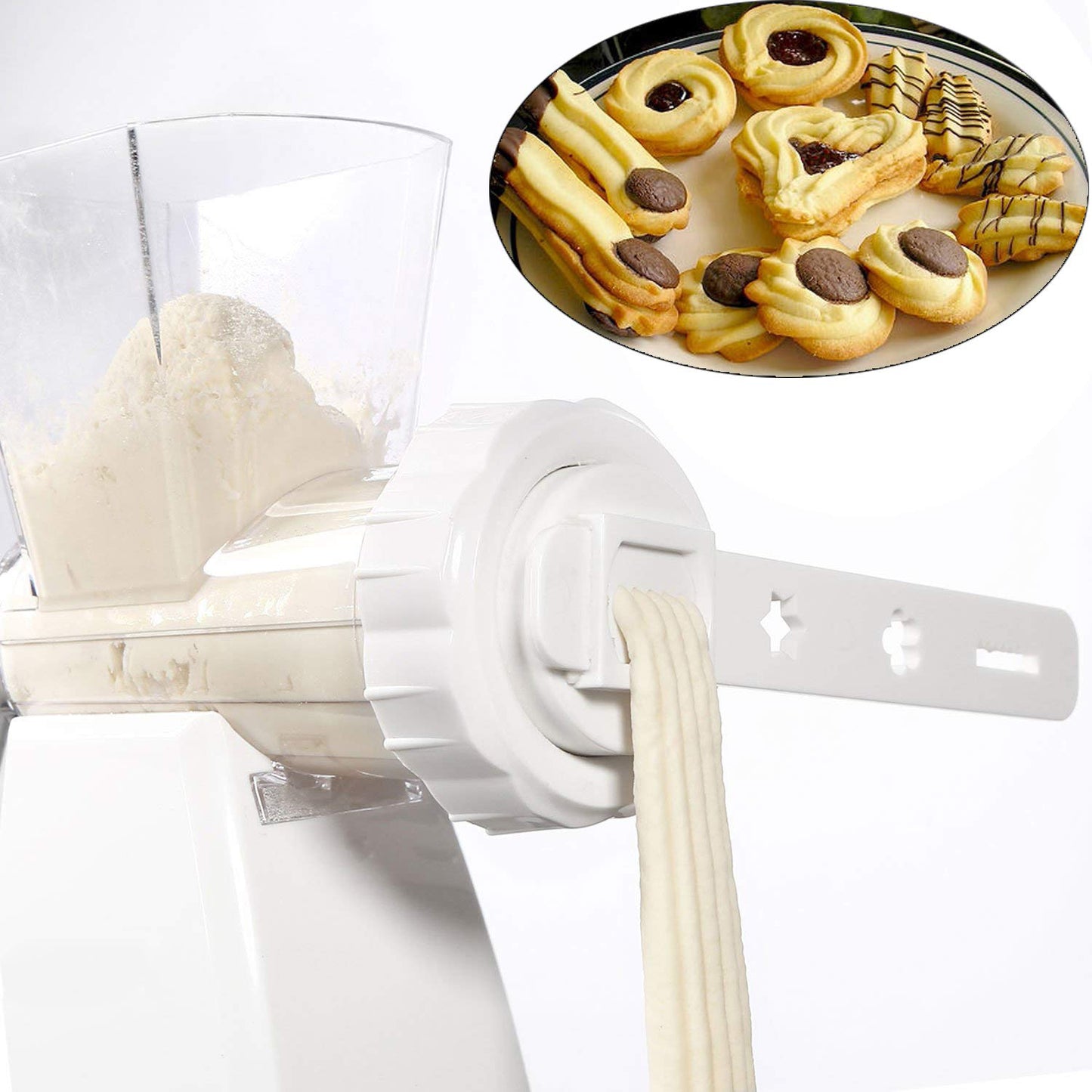 Manual Meat Grinder with Stainless Steel Blades -Withe