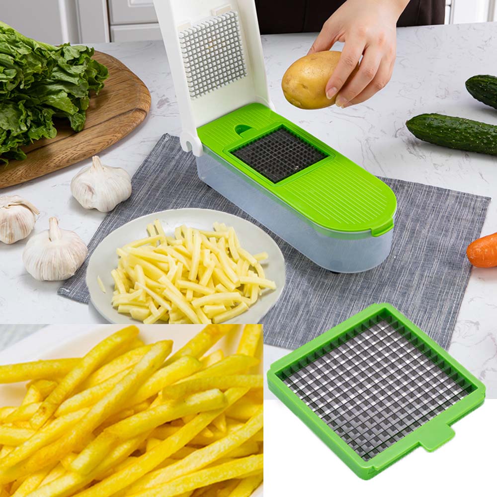 8-in-1 Deluxe Gemüseschneider – Grün 