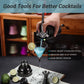 Black Cocktail Shaker Set Bartender Kit with Stand, 12 Piece Bar Set Drink Mixer Set with Stainless Steel Bar Accessories Tools