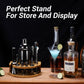 Black Cocktail Shaker Set Bartender Kit with Stand, 12 Piece Bar Set Drink Mixer Set with Stainless Steel Bar Accessories Tools