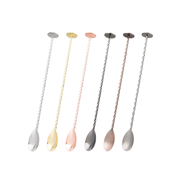 Stainless Steel 18/8 Cocktail Spoon Electroplate Bar Stirrer