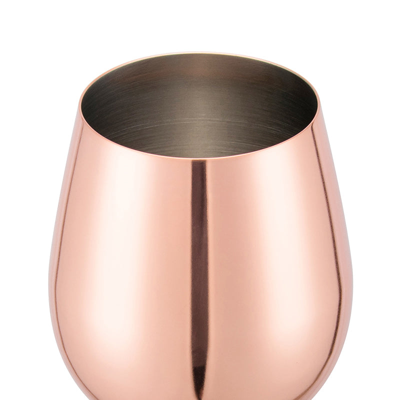 Stainless Steel 18/8 Copper Plated Wine Goblet Glass
