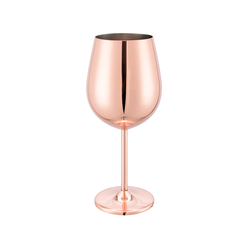 Stainless Steel 18/8 Copper Plated Wine Goblet Glass